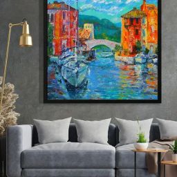 999Store Printed Blue Canvas Wall Art-22
