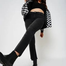 Only Grey Cotton Relaxed Fit High Rise Jeans-image-25