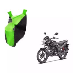 Auto Pearl Waterproof Two Wheeler Cover For Hero MotoCorp Passion Pro (Green & Black)-71