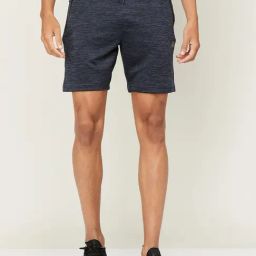 KAPPA Navy Regular Fit Self Pattern Shorts-7