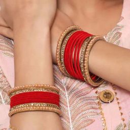 Jazz And Sizzle Solid Handcrafted Bangles for Women - Set of 24-image-45
