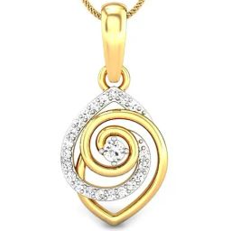 Candere By Kalyan Jewellers 18k Yellow Gold and Diamond Pendant for Women-image-99