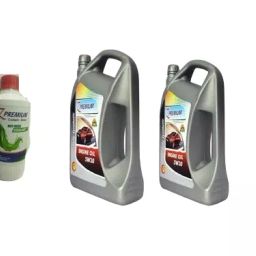 Z Premium 2 pcs 1 litre Anti Freeze Coolant-Green and 2 pcs 3.5 litre Engine Oil 5W30 (Combo of 4) COC3-13