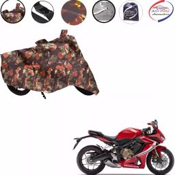 Auto Pearl Polyester Waterproof Two Wheeler Cover for Honda CBR650R,(Jungle Print)-image-91