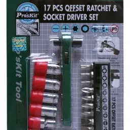 Pro'sKit Metric Offset Ratchet & Socket Driver Set 17 Pcs 1PK-202A-12