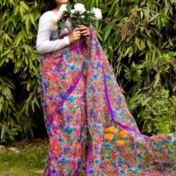 BAESD Floral Organza Saree-image-82