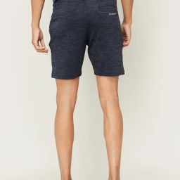 KAPPA Navy Regular Fit Self Pattern Shorts image 2
