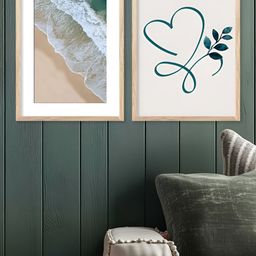 Kotart White & Brown 2 Piece Modern Wooden Wall Arts-picture-23
