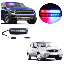 Cartronics 8 LED  Red Blue  Police Flasher Light for Renault Logan-image-11