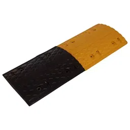 Ladwa Size 3 m x 50 mm Durable Rubber Breakable Speed Breaker/Road Hump for Safety & High Visibilty Plastic Yellow & Black, LDW-ROADHUMP-50MM-30