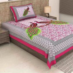 E Elma Unisex Pink Bedsheets-image-108