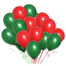 AMFIN Metallic Balloons with Ribbons set Dark Green & Red - Pack of 26-image-53