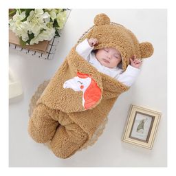 Brandonn Flannel Hooded Wearable Blanket Unicorn Patch - Beige-image-15