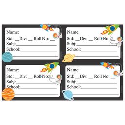 Doxbox School Book Label Space Print - Multicolour-23