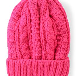 Pine Kids Cable Knit Woolen Beanie Cap - Fuchsia-image-38