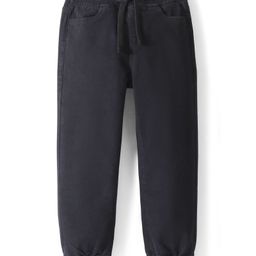 Pine Kids Denim Woven Full Length Washed Jeans- Black-picture-16