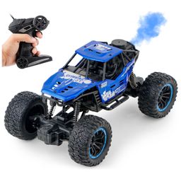 Fiddlerz Remote Control Rock Crawler Water Mist Spray High Speed RC Car Toys For Boys USB Rechargable 4WD Off Road Vehicle Toy Cars for Kids Best Birthday Gift - Blue-21