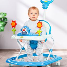 Baybee Clora Pro Baby Push Walker for Kids, Activity Kids Round Walker with 3 Height Adjustable, Parental Handle, Light & Musical Toy Rattles (Blue)-image-60