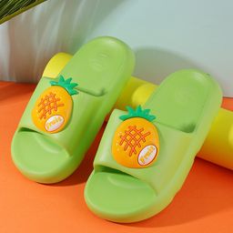 PASSION PETALS Fruit Applique Detailed Flip Flops - Green-image-65