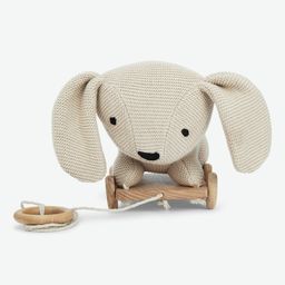 haus & kinder 100% Cotton Cover Knitted Push & Pull Toy, Natural Beige - Height 15 cm-25