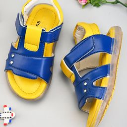 Stefens Colour Blocked Sandals - Yellow & Blue-image-78