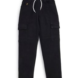 Knit N Knot Denim Woven Solid Jeans - Black-image-54