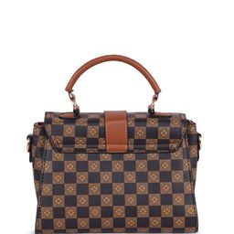 Angeline Women Checked PU Structured Sling Bag with image 5