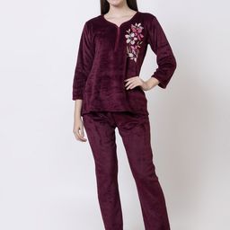 AVYAY Women Printed Winter Night suit-image-21