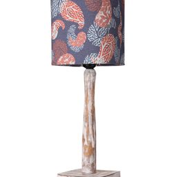Green Girgit Curve Distress White Lamp with Colorful Ambee shade image 4