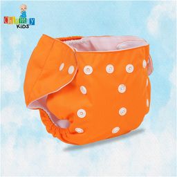 Chinmay Kids Plain Diapers With White Inserts  Size Adjustable Baby Cloth Button Diaper - Washable/Reusable Nappies for Infants & Toddlers, 8 X 8 inch, White Insert image 4