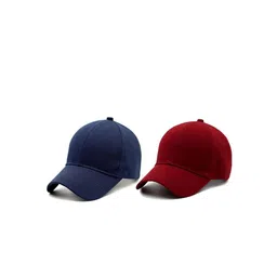 Kastner Men Pack Of 2 Adjustable Plain Cotton Baseball Caps-image-44