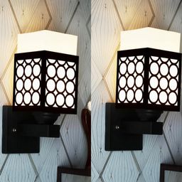 Gojeeva Brown Wood Square Wall Lamps-picture-41