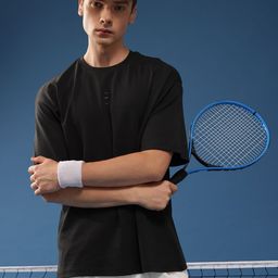 Slazenger Drop-Shoulder Sleeves Relaxed Fit Pure Cotton Sports T-shirt-image-54