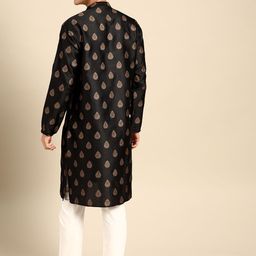 MANQ Men Ethnic Motifs Printed Regular Kurta with Pyjamas image 5