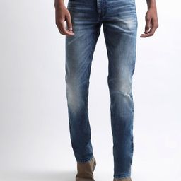 Iconic Men Slim Fit Mid-Rise Heavy Fade Stretchable Jeans-picture-7