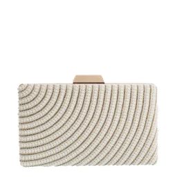 Metro Beige Blend Embellished Clutch-31