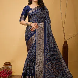 Panzora Printed Zari Bandhani Saree-picture-21