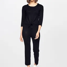 AND Women Navy Blue Top with Trousers-picture-14