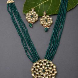 Fida Ethnic Indian Green Jewellery Set-36