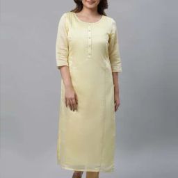 Aurelia Yellow Straight Kurta-image-35