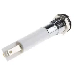 RS PRO White Panel Mount Indicator 24V DC, Mounting Hole Size 8 mm, Termination Type Faston, Solder Lug, IP Rating IP67, Model No 8385602 image 3