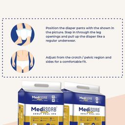 Medisorb Unisex Set Of 10 Adult Pull Ups Diaper Pants - M 10Pcs Each image 5