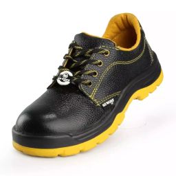 Go Work Gear Steel Toe Safety Shoes High Ankle Leather Size UK 10 Black and Yellow, REIPL-GOLD-BLK-YLW-10-image-35