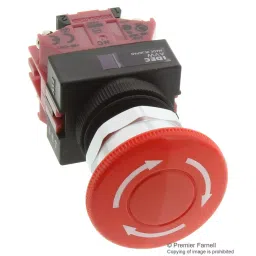 IDEC SWITCH, EMERGENCY STOP, 2NC, 600VAC, AVW402-R-24