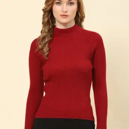 Monte Carlo Maroon Wool Regular Fit Sweater-picture-0