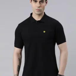 Dixcy Scott Originals Black Regular Fit Polo T-Shirt-image-56