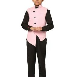 TAHVO Kids Pink & Black Slim Fit Full Sleeves Shirt Set-picture-29