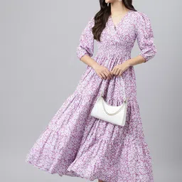 Raiyani Fashion Women V-Neck Floral Printed Anarkali Kurta-picture-17