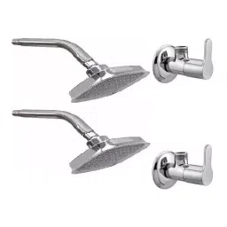Fastgear Marc Faucet Set with Shower Stainless Steel Chrome Finish Silver, FG2332 ( Pack of 4)-image-83