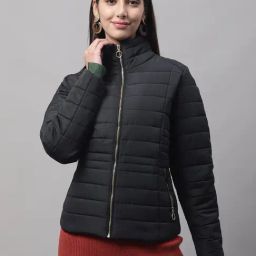 Cantabil Black Quilted Jacket-image-64